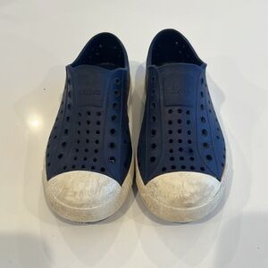 Native navy blue slip on shoes size C12